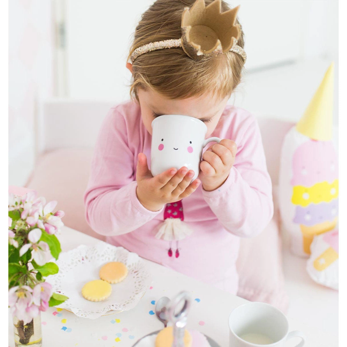 A Little Lovely Company Set of 2 Thirs-Tea Fun