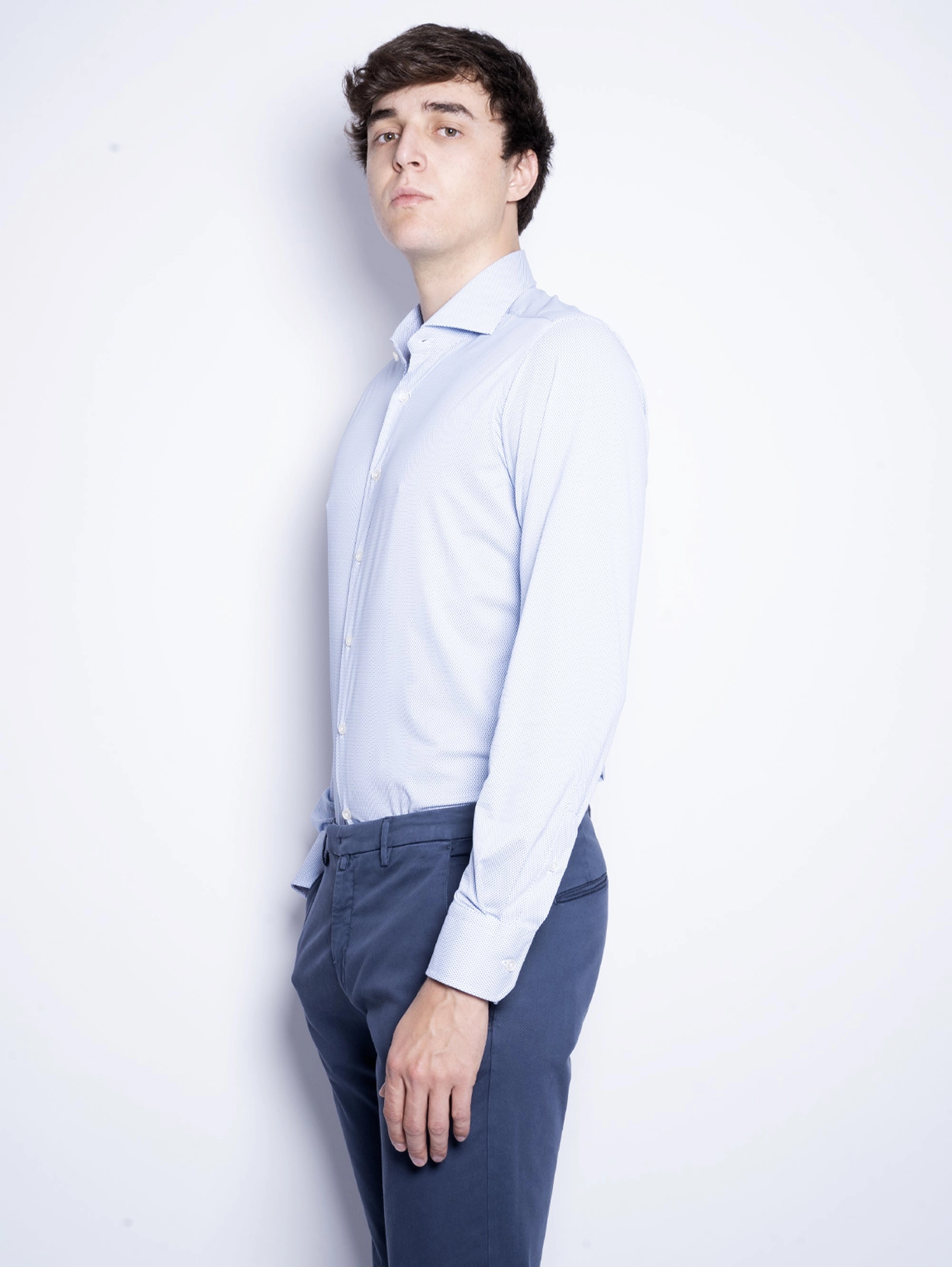 Active Shirt Micro Patterned Light Blue