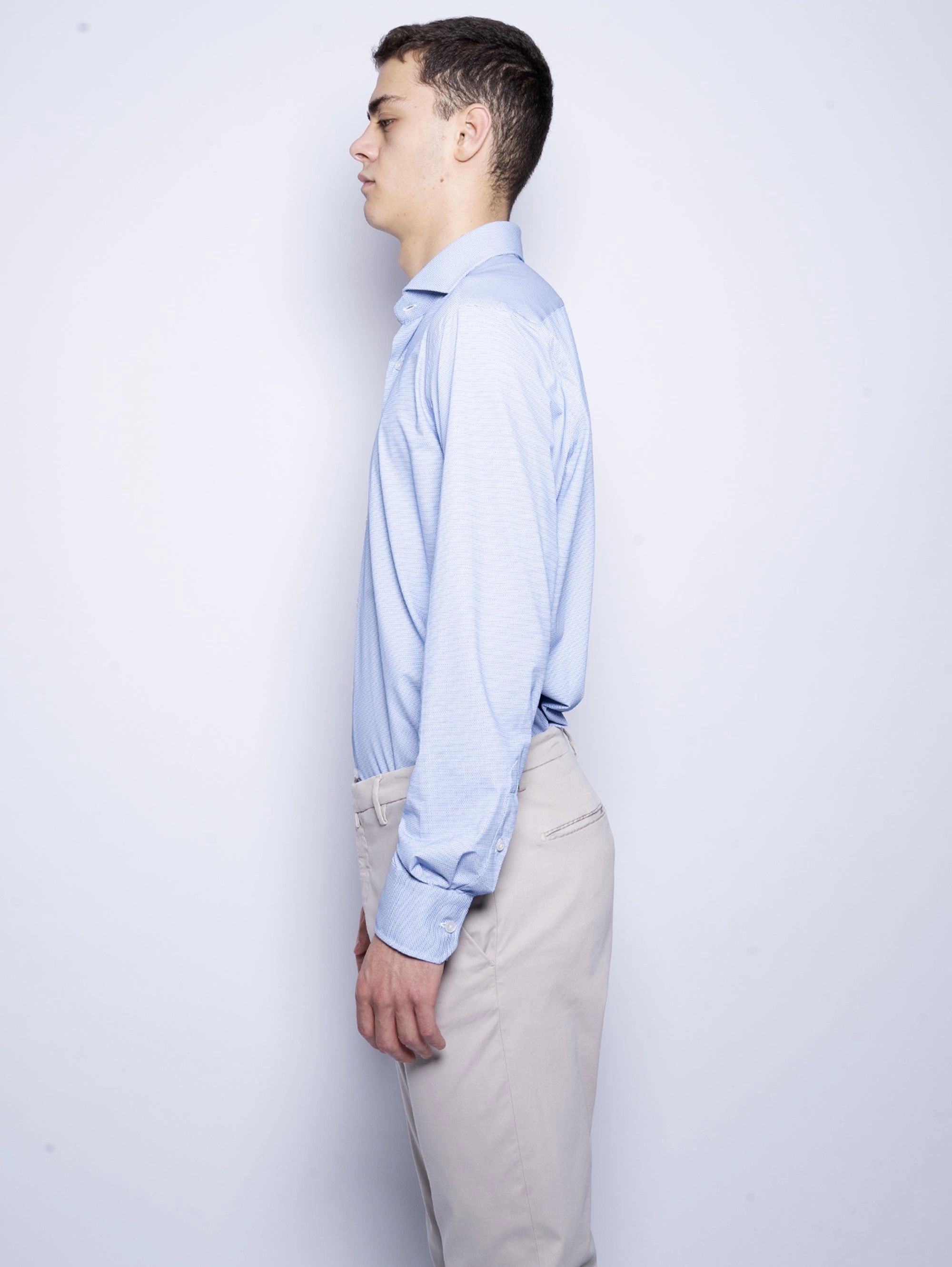 Active Shirt Micro Patterned Light Blue