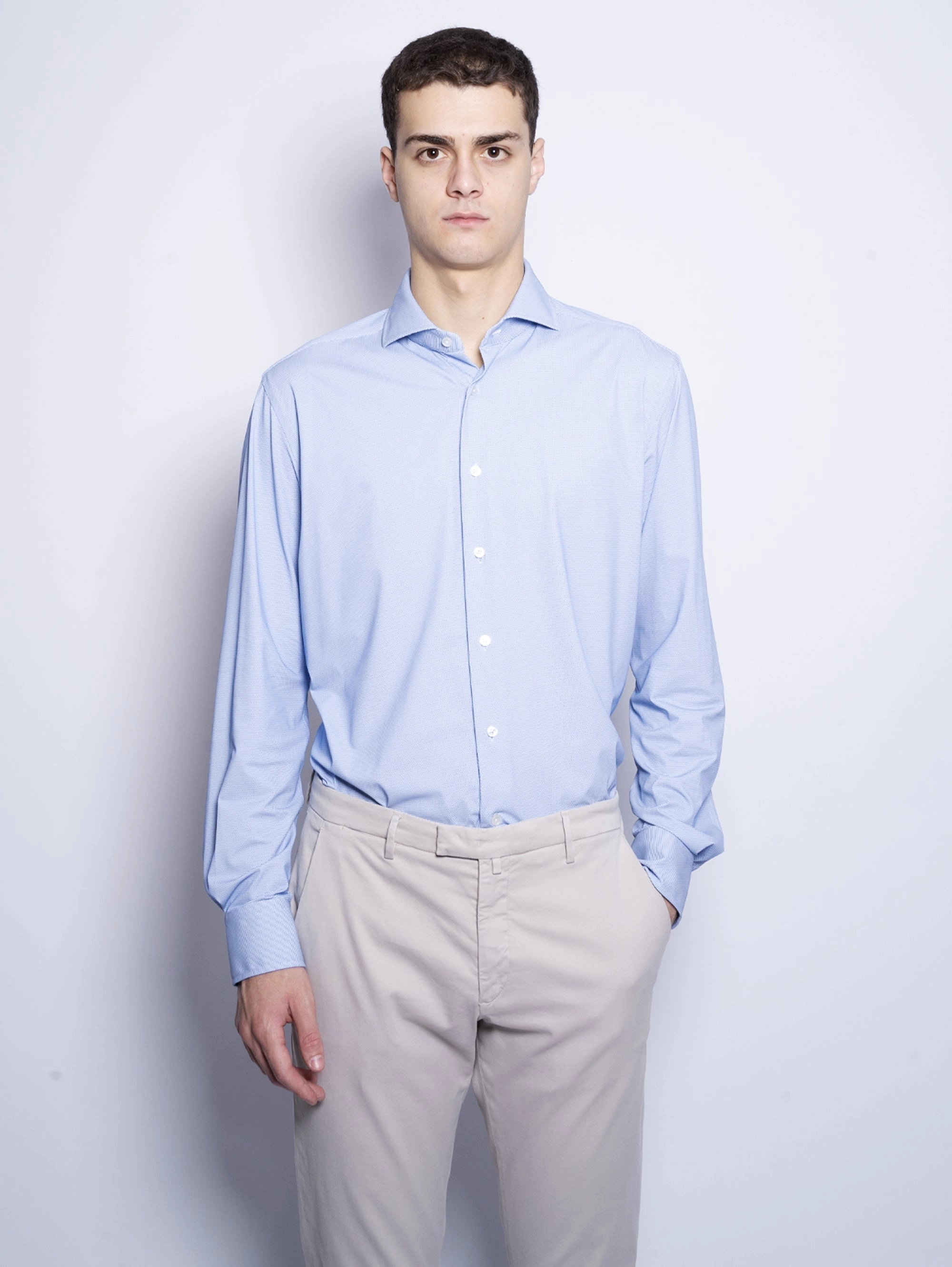 Active Shirt Micro Patterned Light Blue