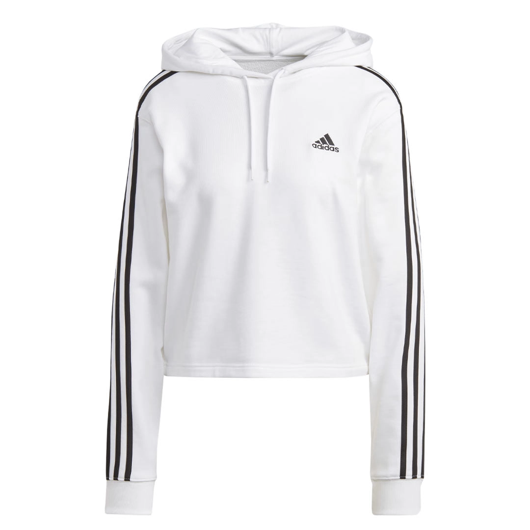 adidas - Women's Essentials 3-Stripes French Terry Crop Hoodie (IC9912)