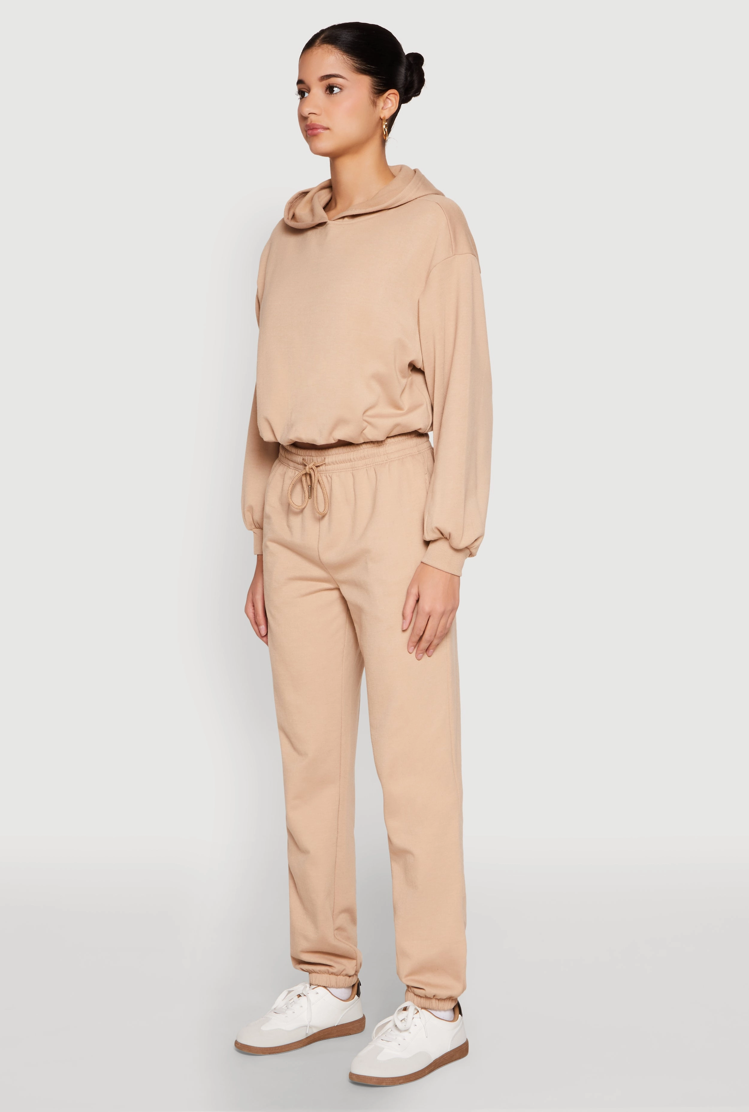 Almost Famous Bubble Hem Cropped Hoodie