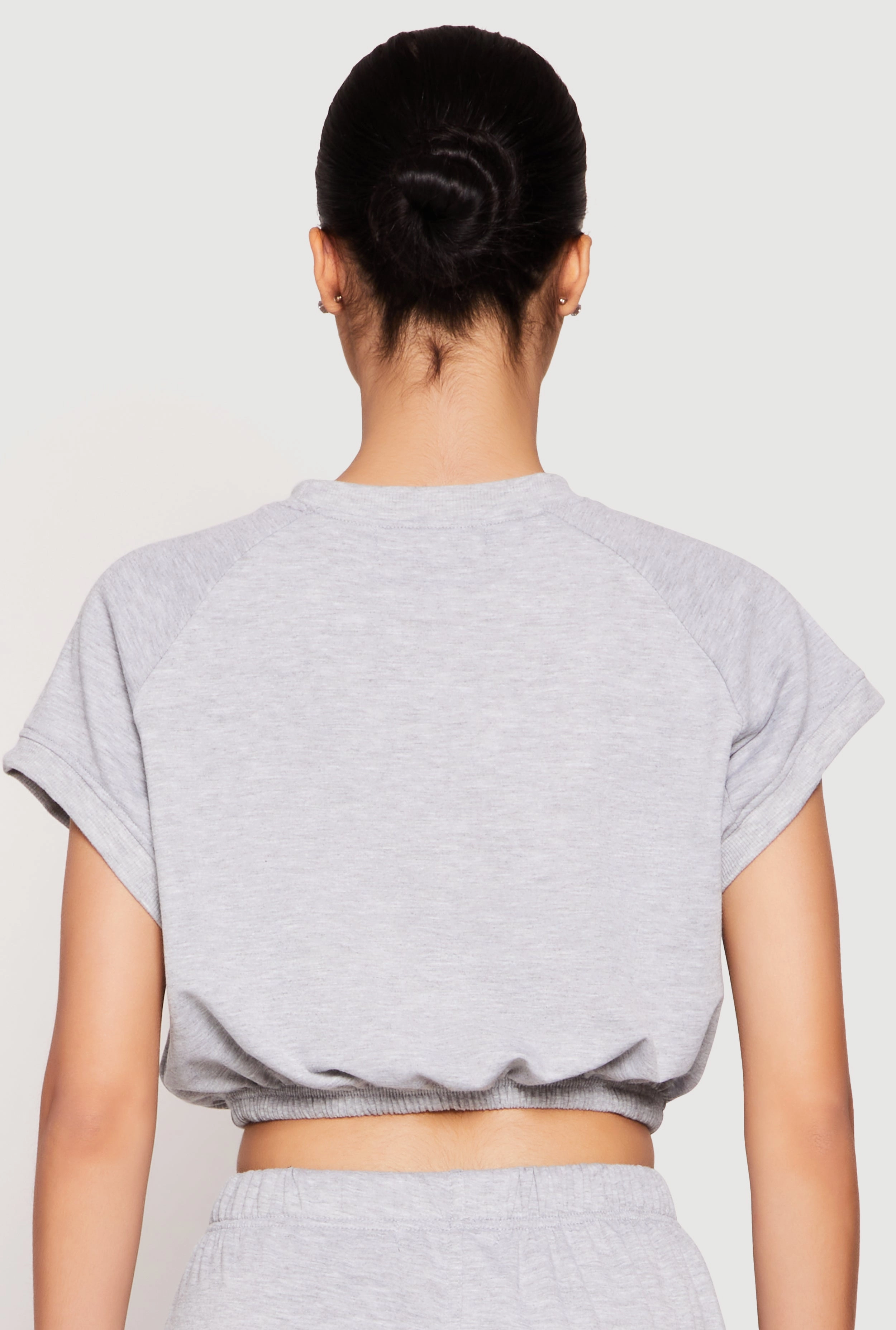 Almost Famous Cap Sleeve Cropped Sweatshirt