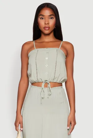 Almost Famous Faux Button Cropped Cami