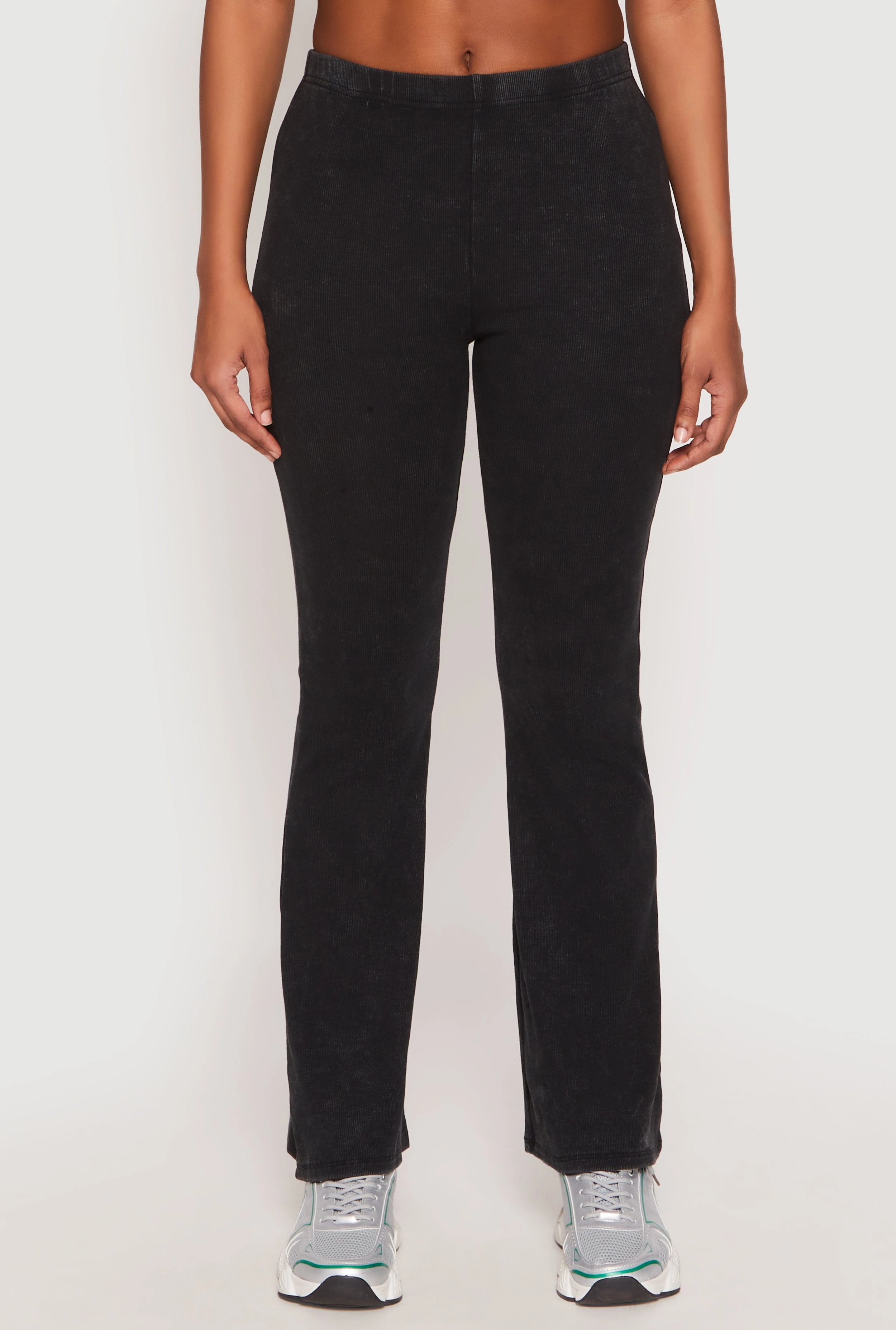 Almost Famous Ribbed Knit Flare Pants