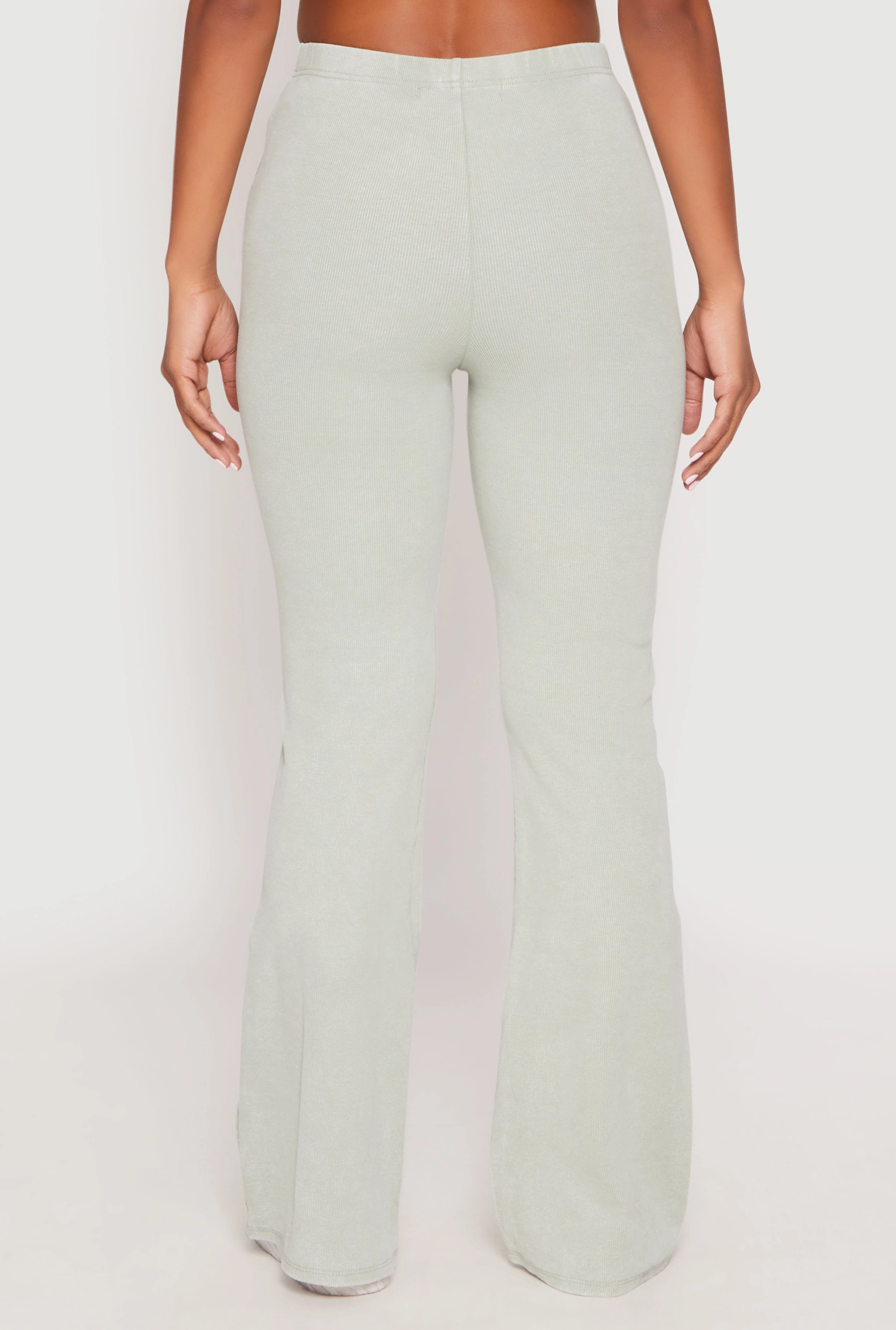 Almost Famous Ribbed Knit Flare Pants