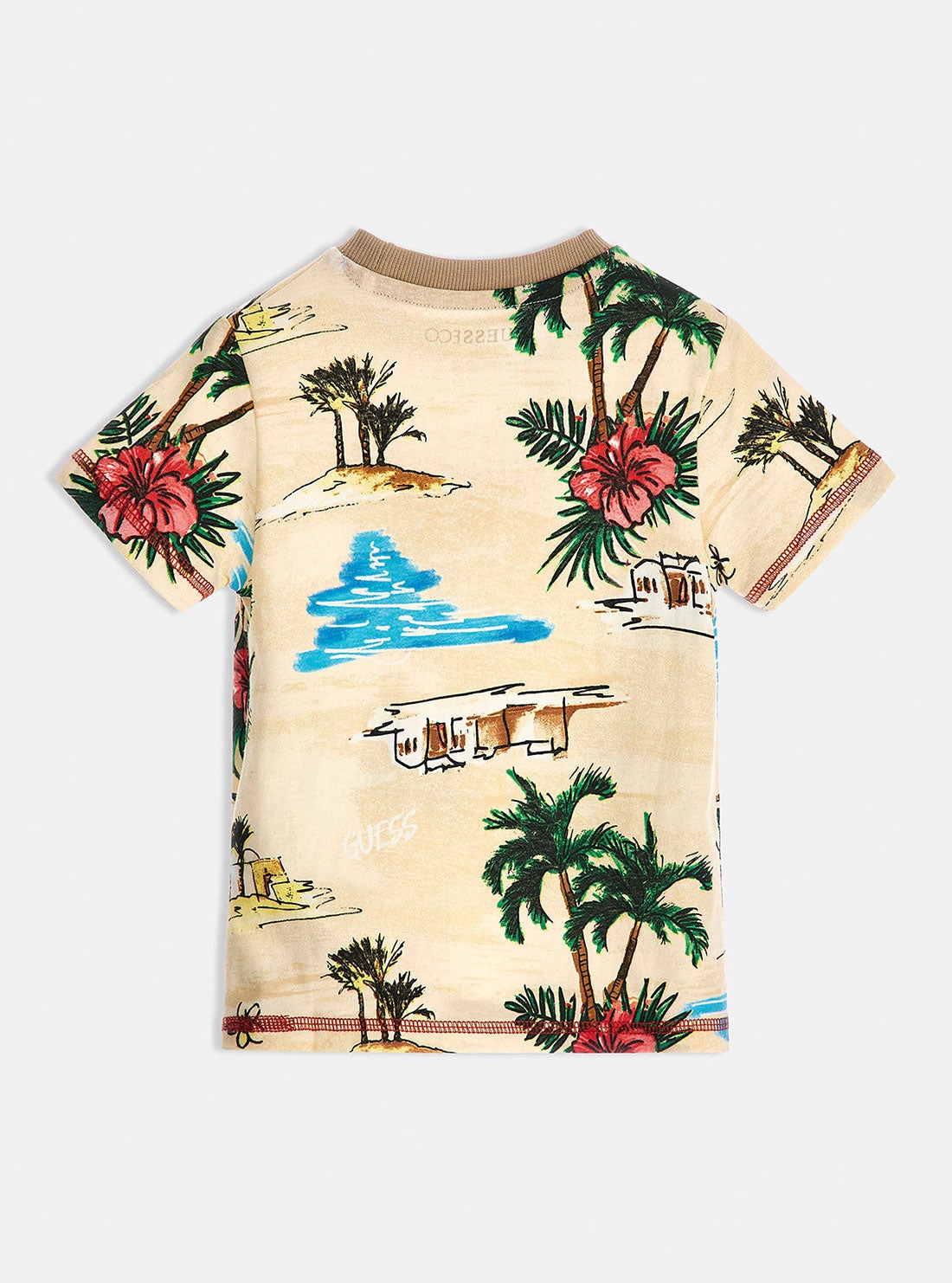 Beige Desert Print Logo T-Shirt (2-7)