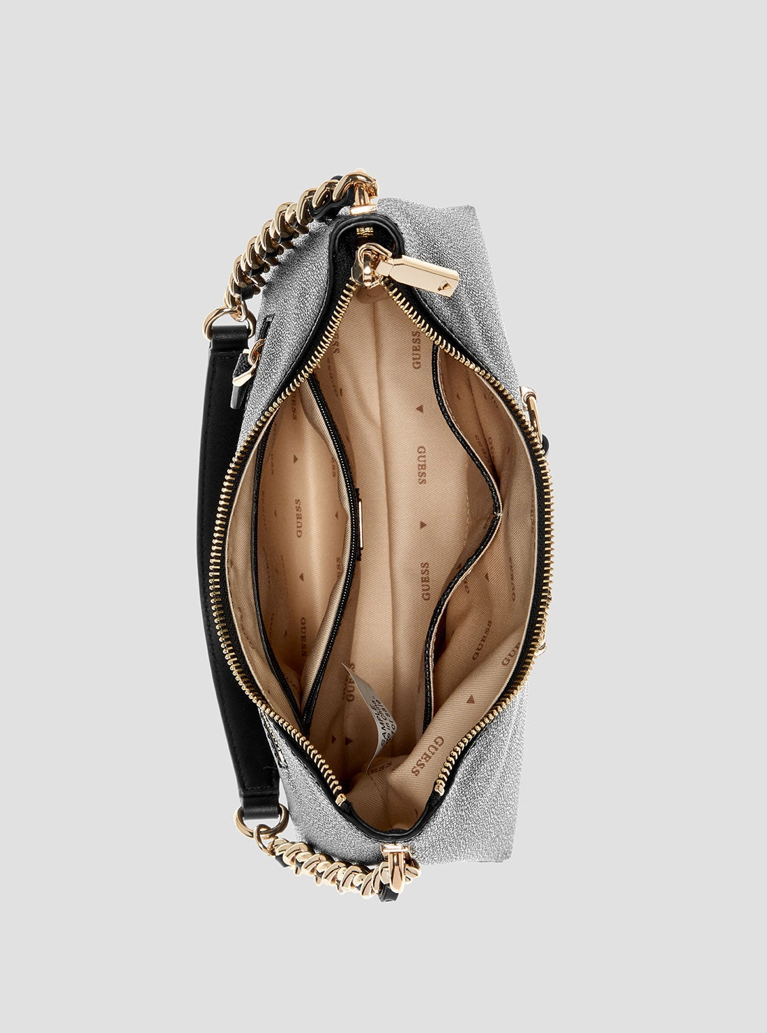 Black Logo Izzy Shoulder Bag