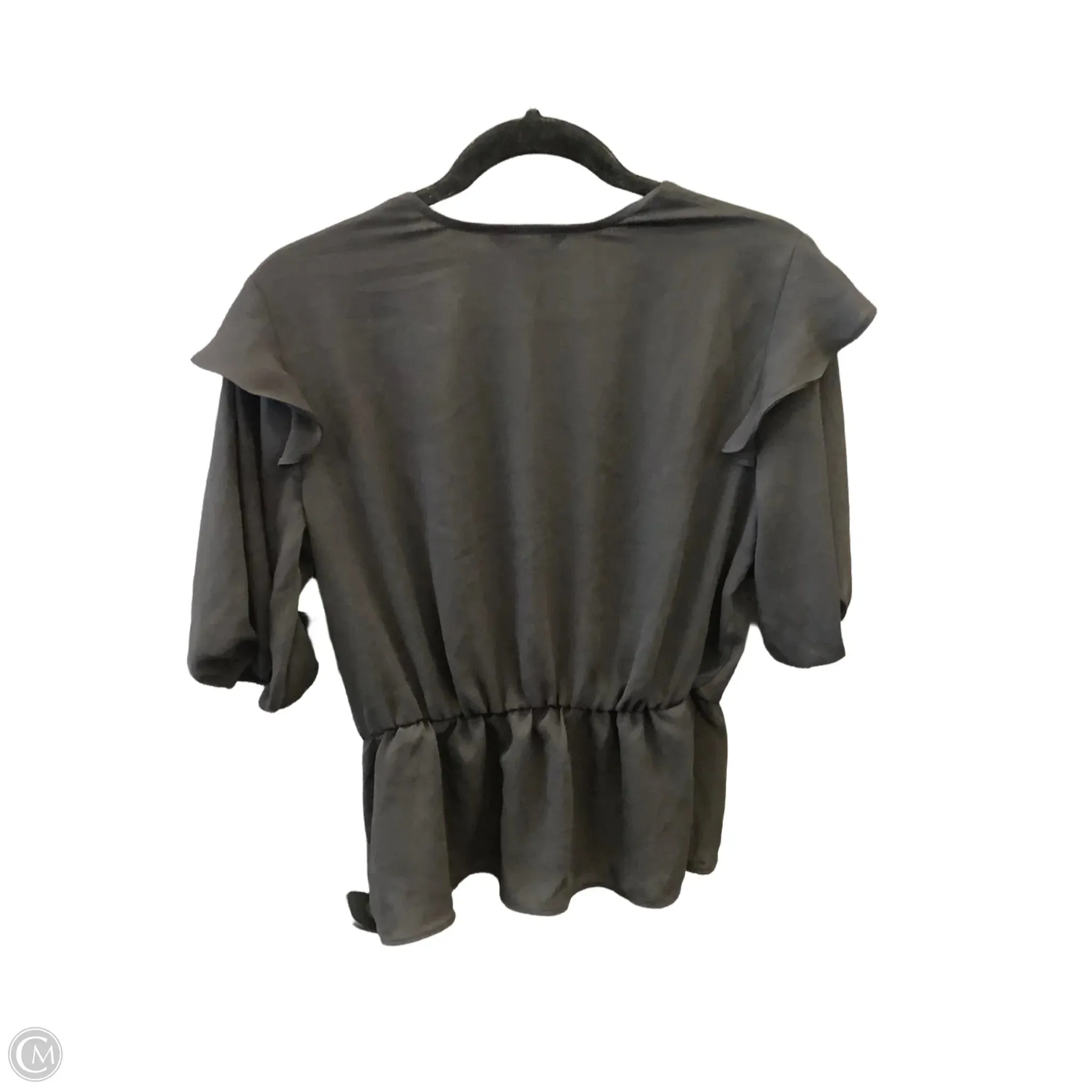 Blouse Short Sleeve By Express In Black, Size: M