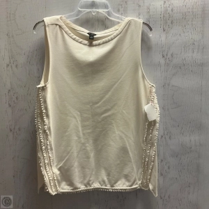 Blouse Sleeveless By Ann Taylor In White, Size: L