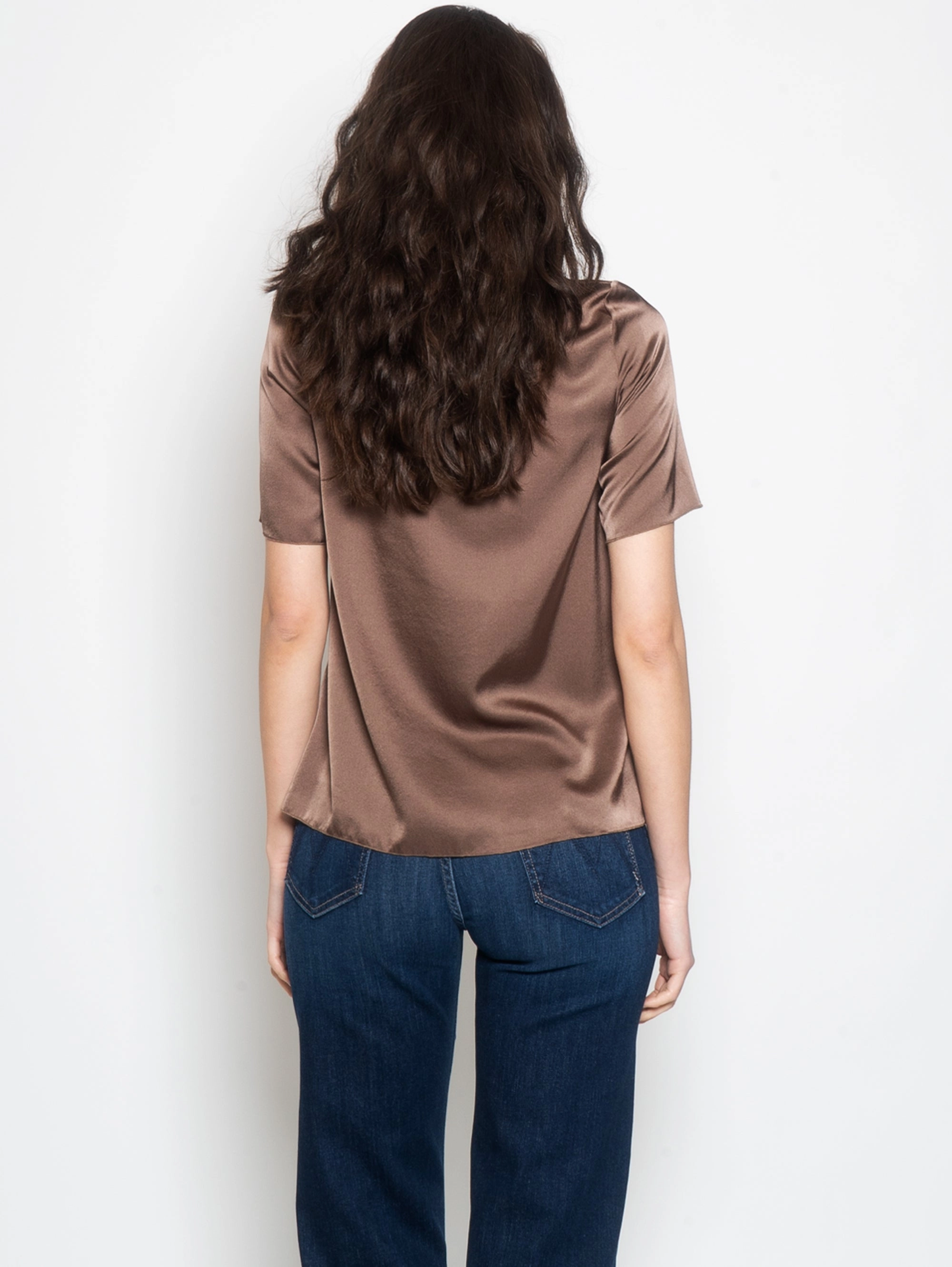 Brown Silk Blouse
