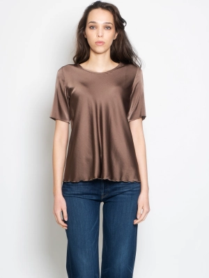 Brown Silk Blouse