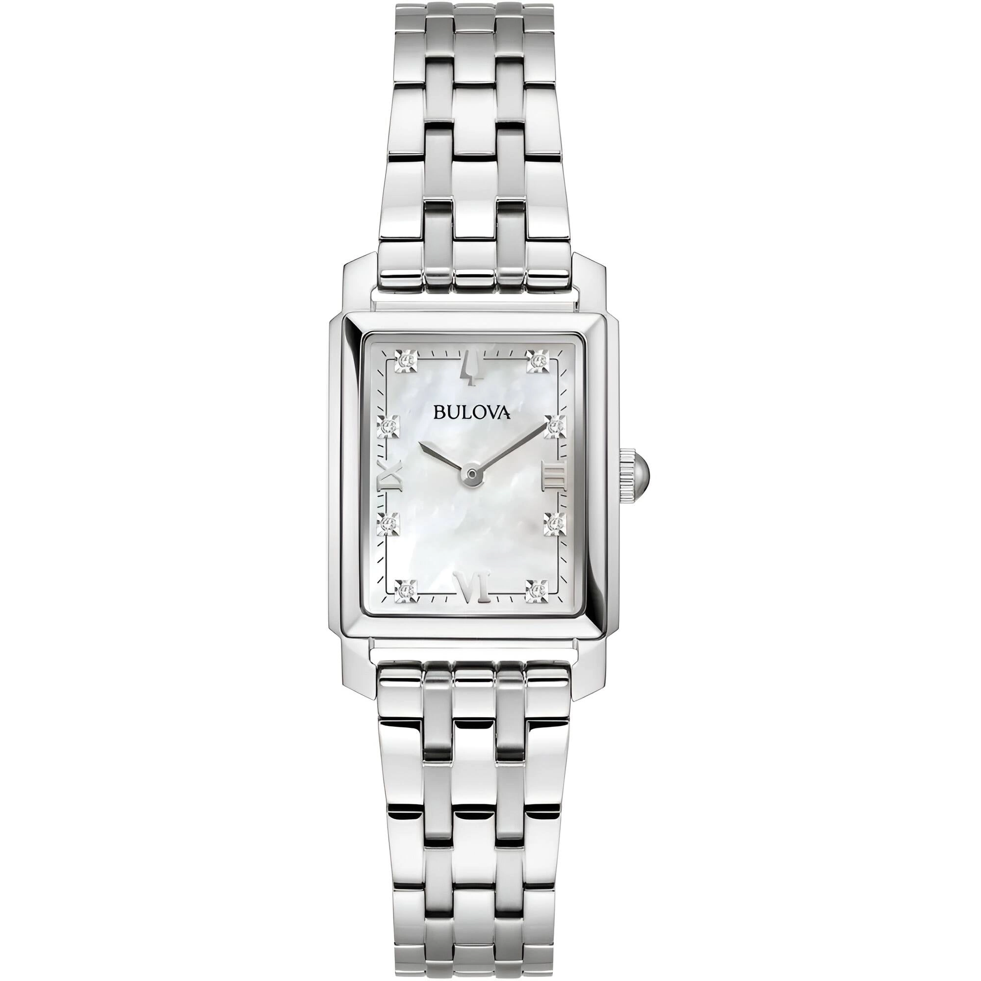 Bulova Women's Watch - Sutton Mother of Pearl Dial Silver Bracelet Diamond | 96P244