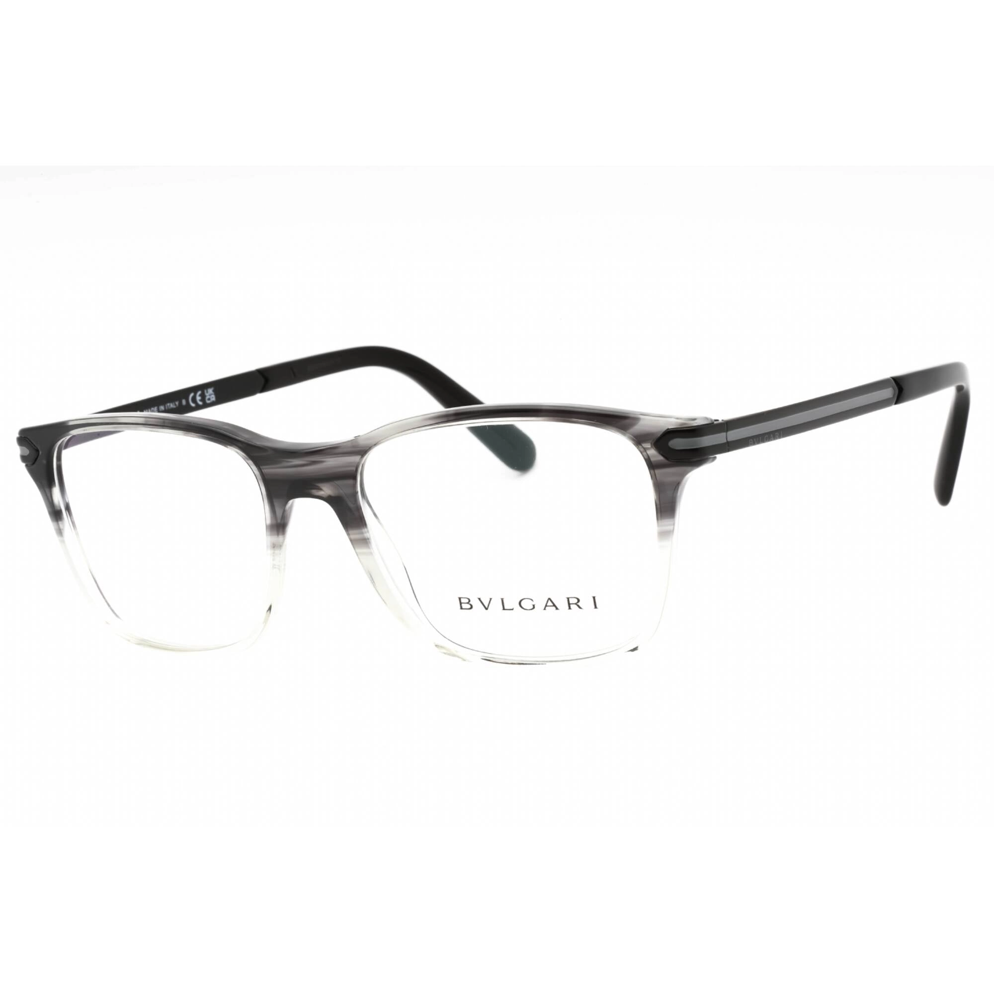 Bvlgari Men's Eyeglasses - Grey Striped Gradient Plastic Full Rim Frame | 0BV3049 5484