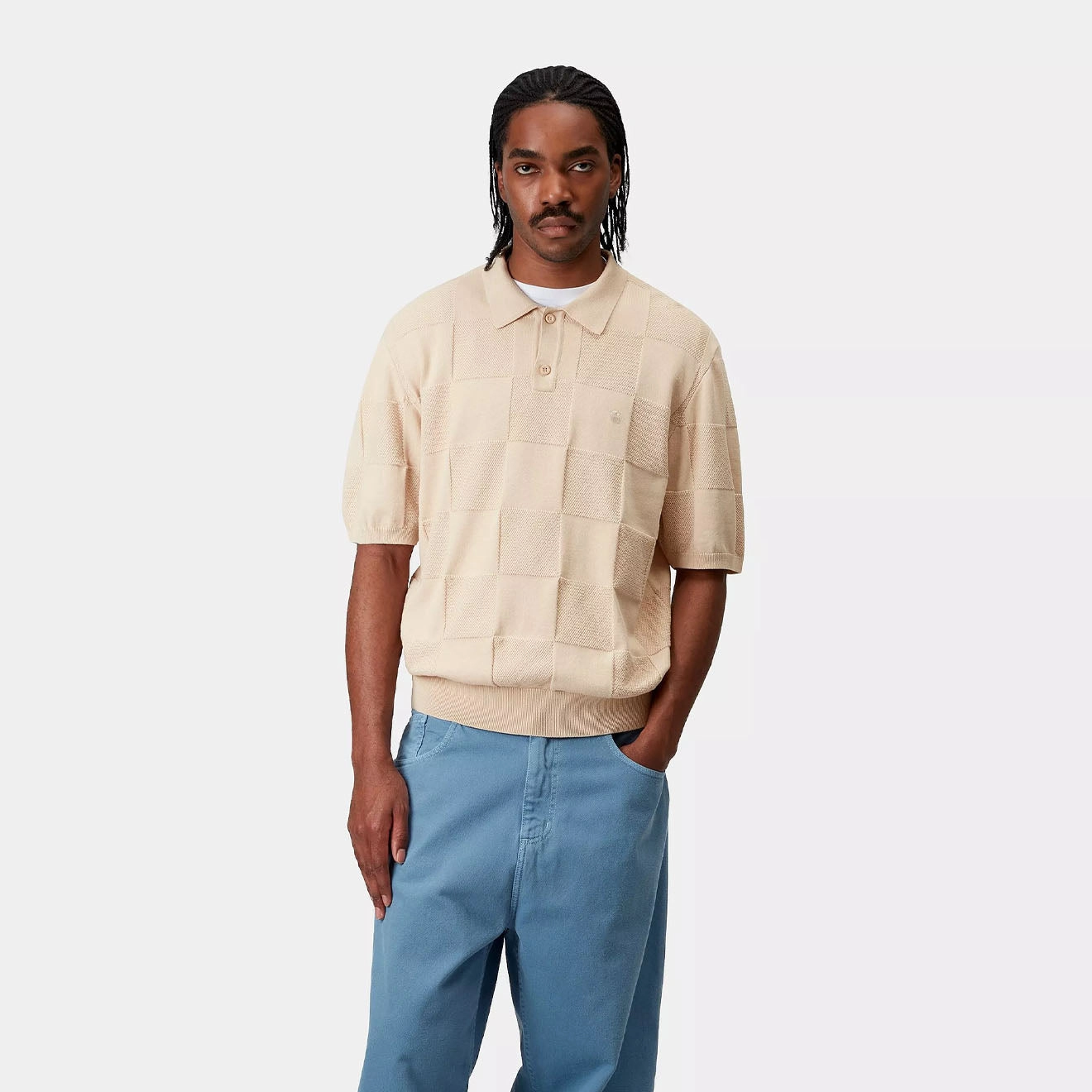 Carhartt WIP S/S Checker Polo Fleur De Sel