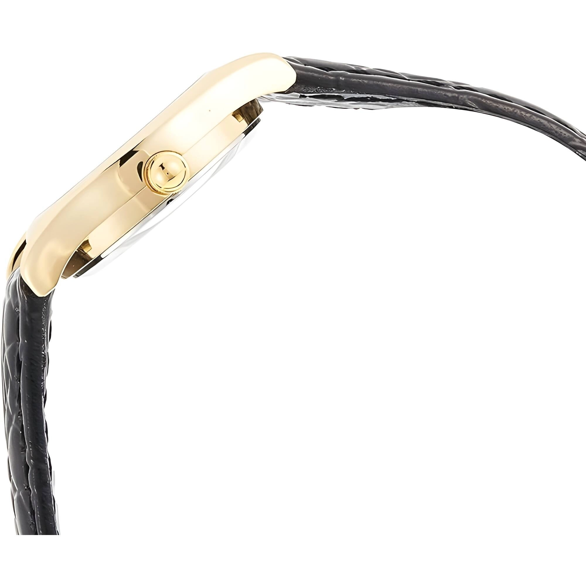 Casio Women's Watch - Silver Tone Dial Yellow Gold Case Black Strap | LTP1094Q-7B2