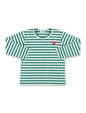 Comme des Garçons Play Kids Striped Long-Sleeved T-Shirt