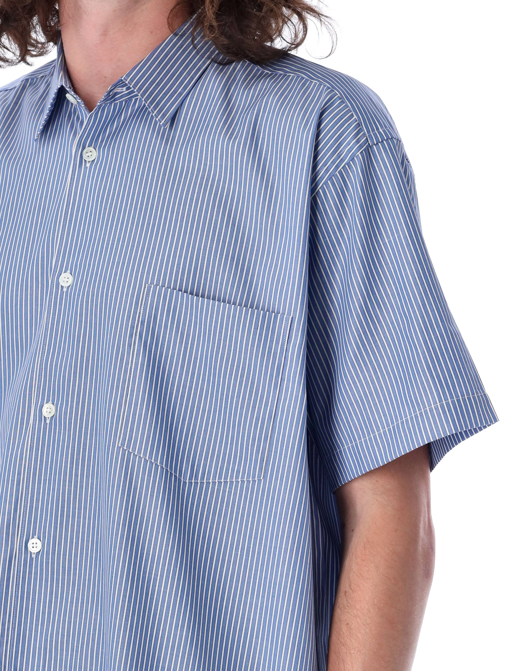 Comme des Garçons Shirt Short Sleeved Striped Shirt