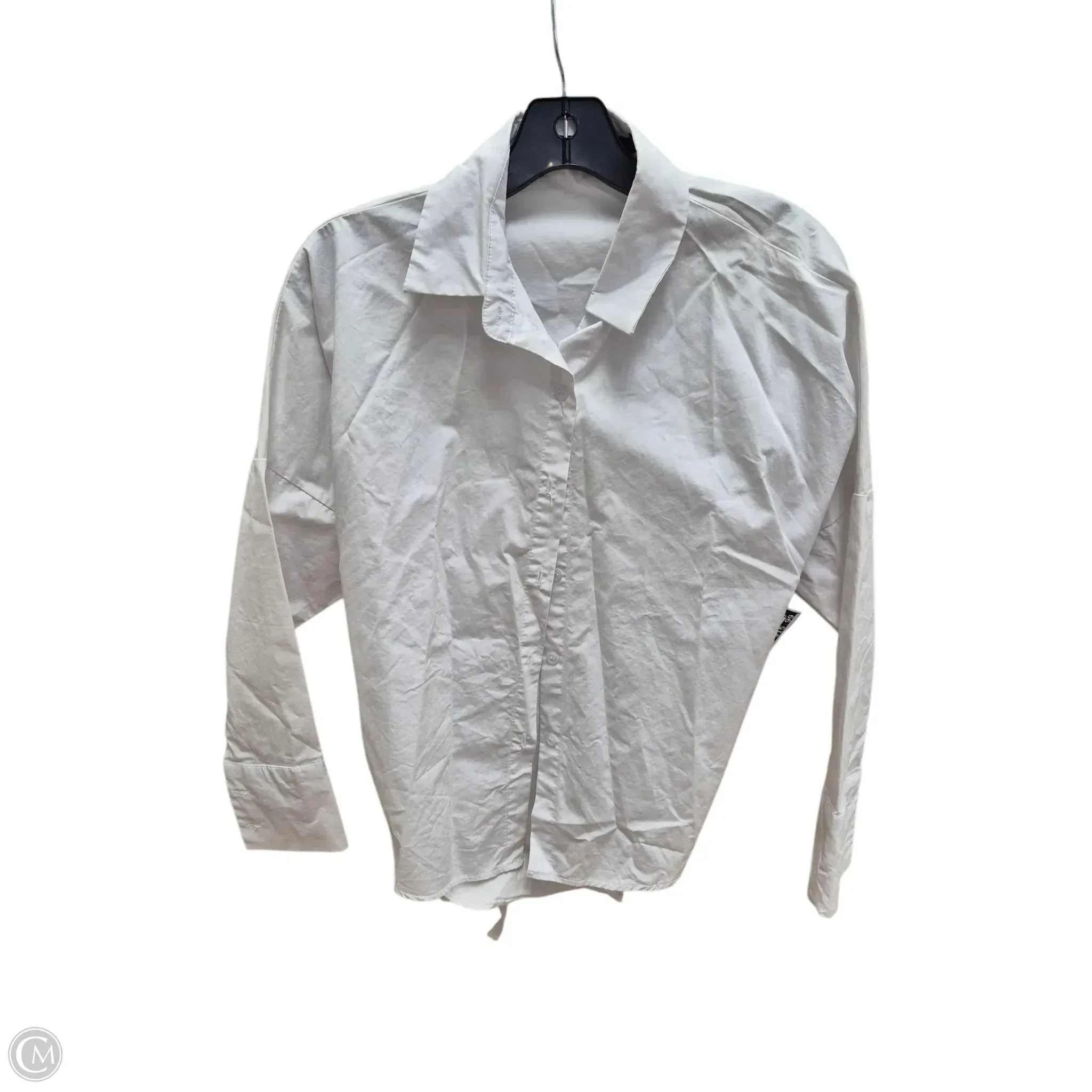 Corset Top Long Sleeve By Clothes Mentor In White, Size: M