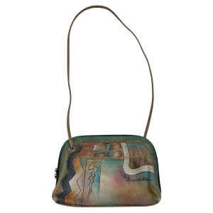 Crossbody Designer By Anuschka In Tan, Size:Small
