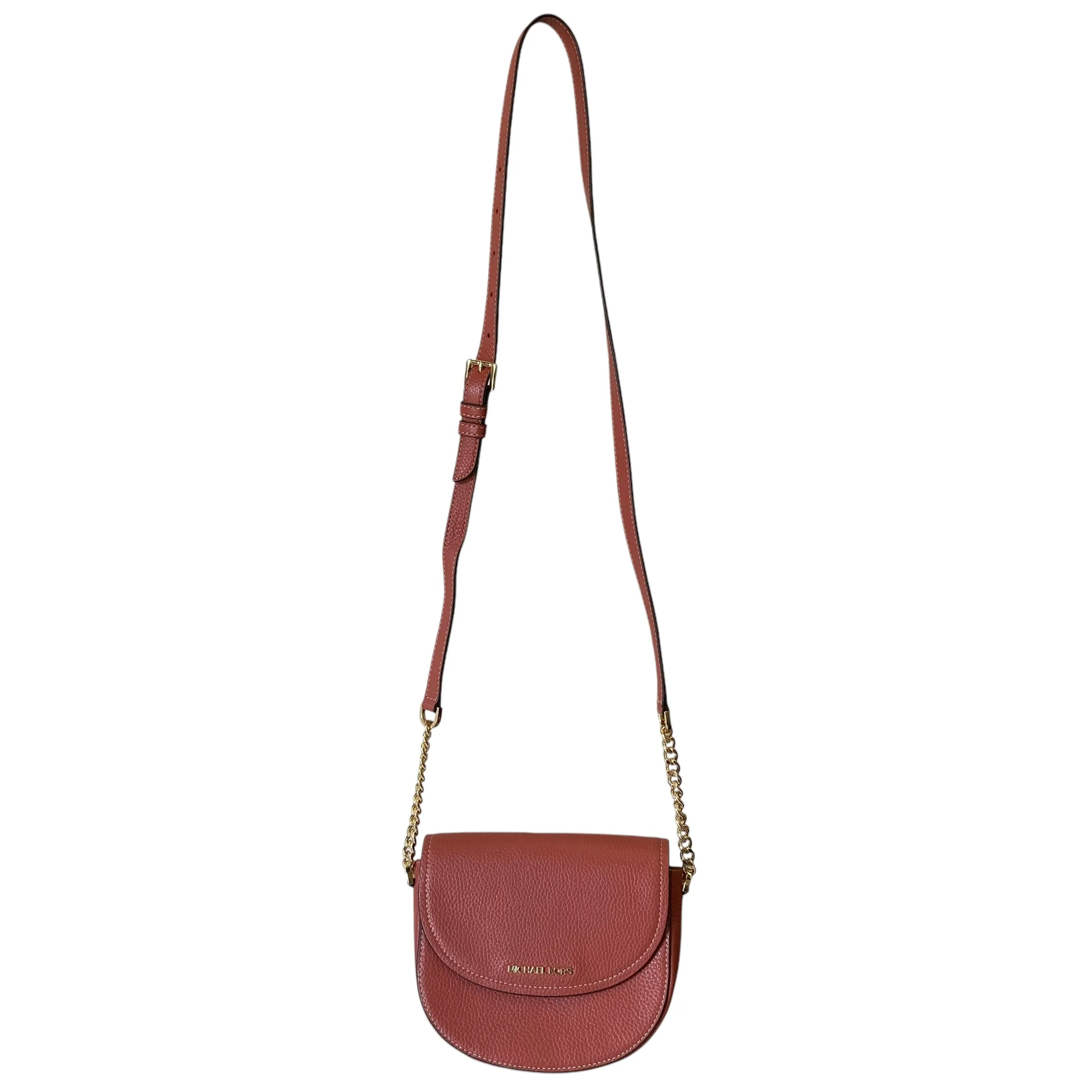 Crossbody Designer By Michael Kors In Coral, Size:Small