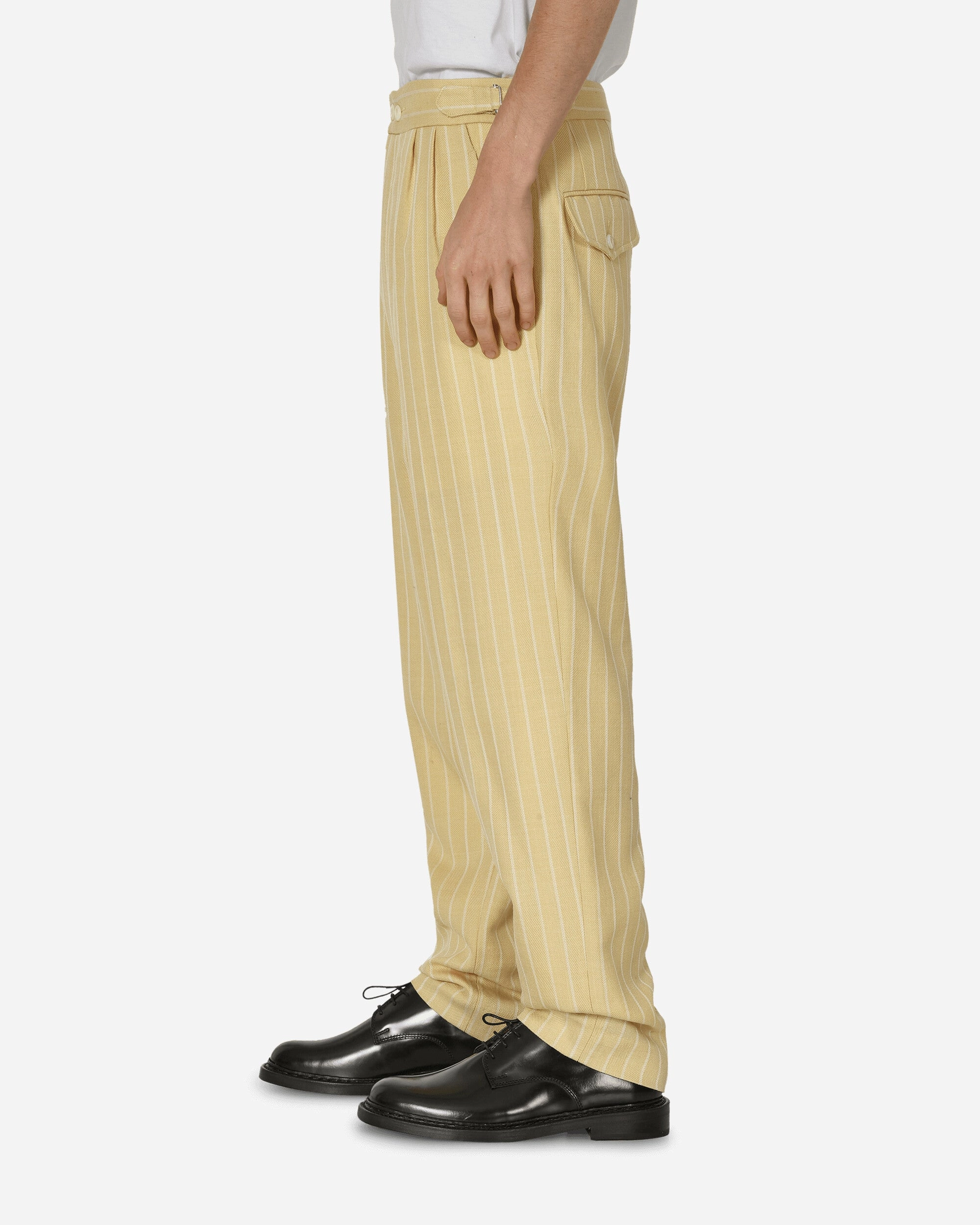 Dennis Stripe Trousers Cream / White