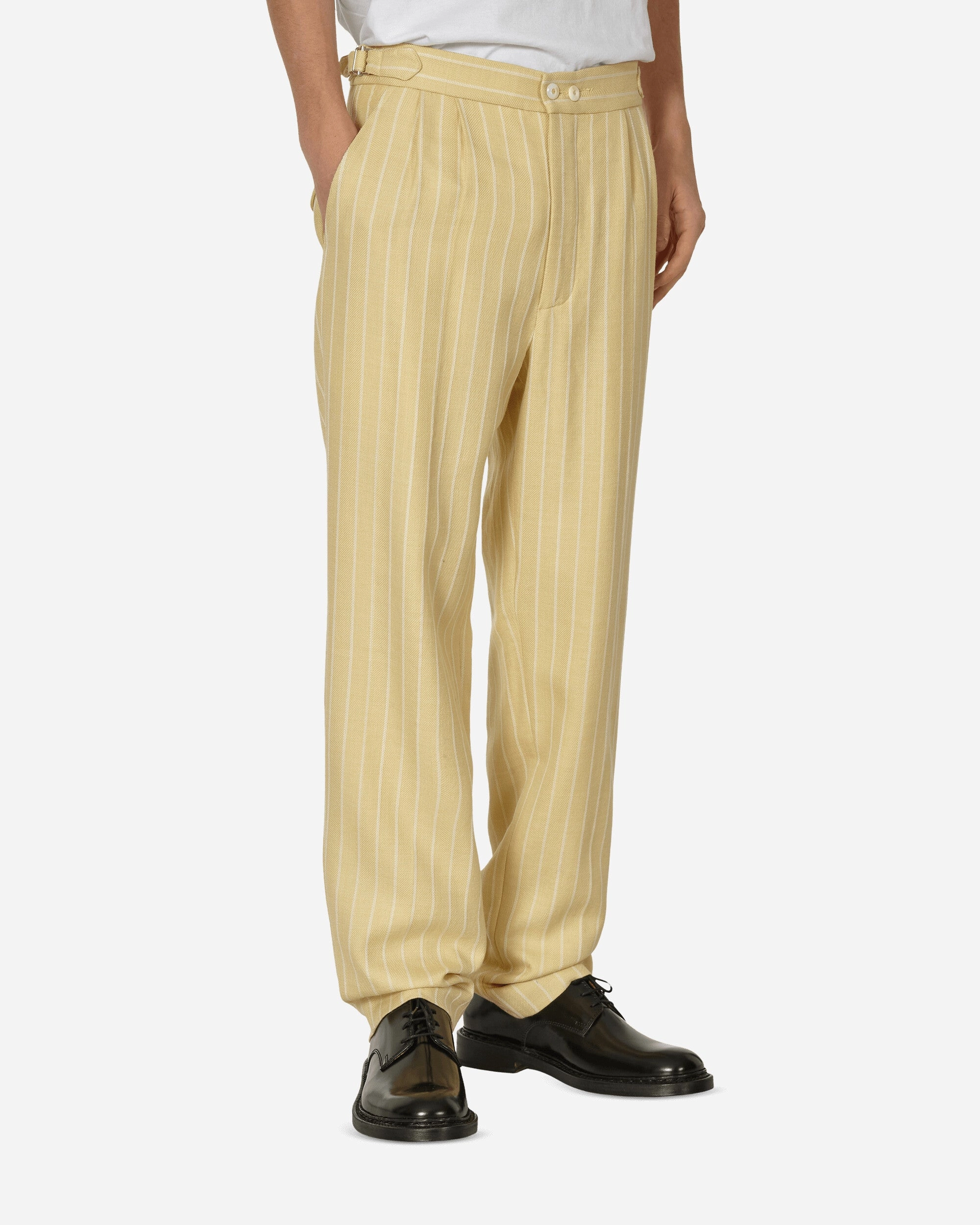Dennis Stripe Trousers Cream / White