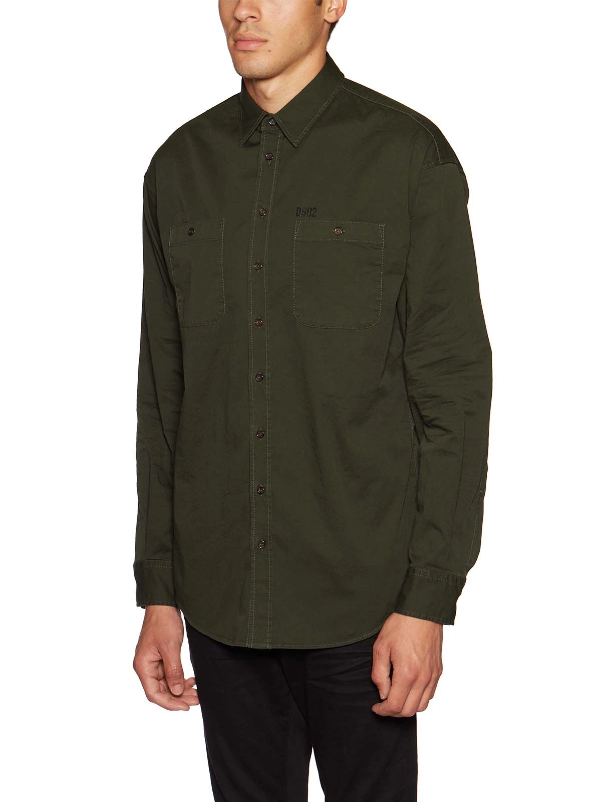Dsquared2 Logo Print Pocket Patch Shirt