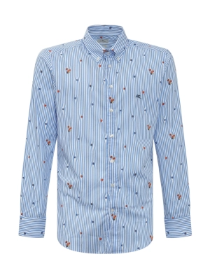 Etro Logo Embroidered Striped Shirt