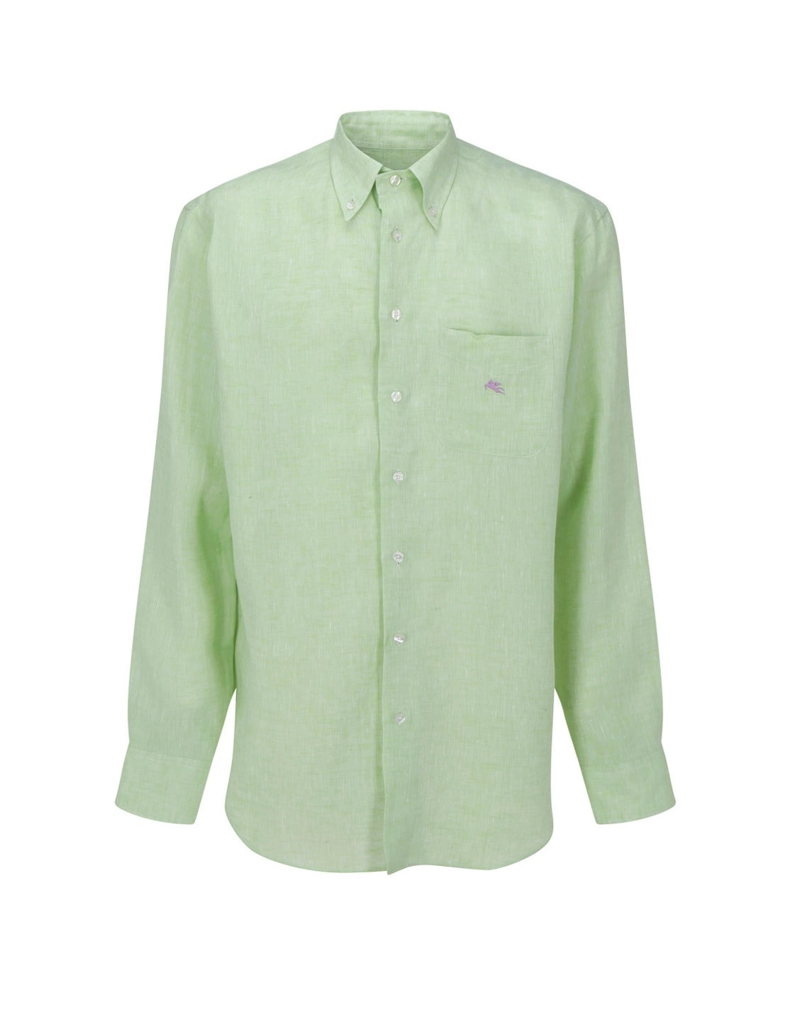 Etro Pocket Patch Logo Embroidered Shirt