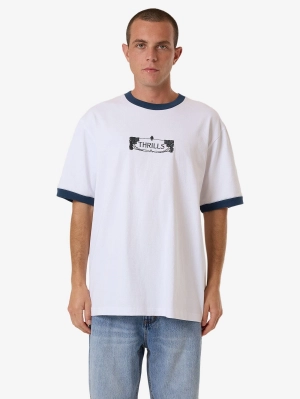 Garden State Oversize Fit Ringer Tee - White