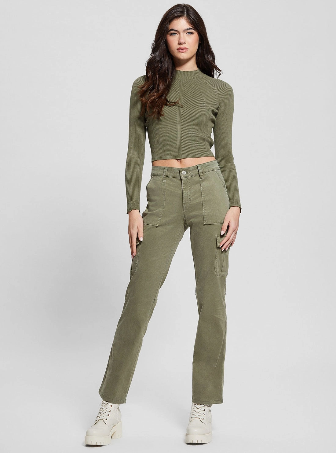 Green Marie Open Back Knit Top