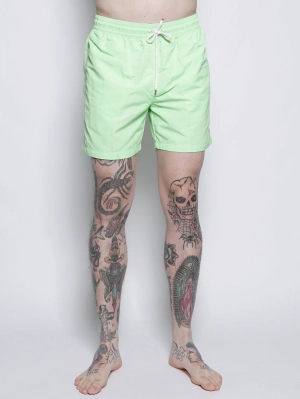Green swim shorts