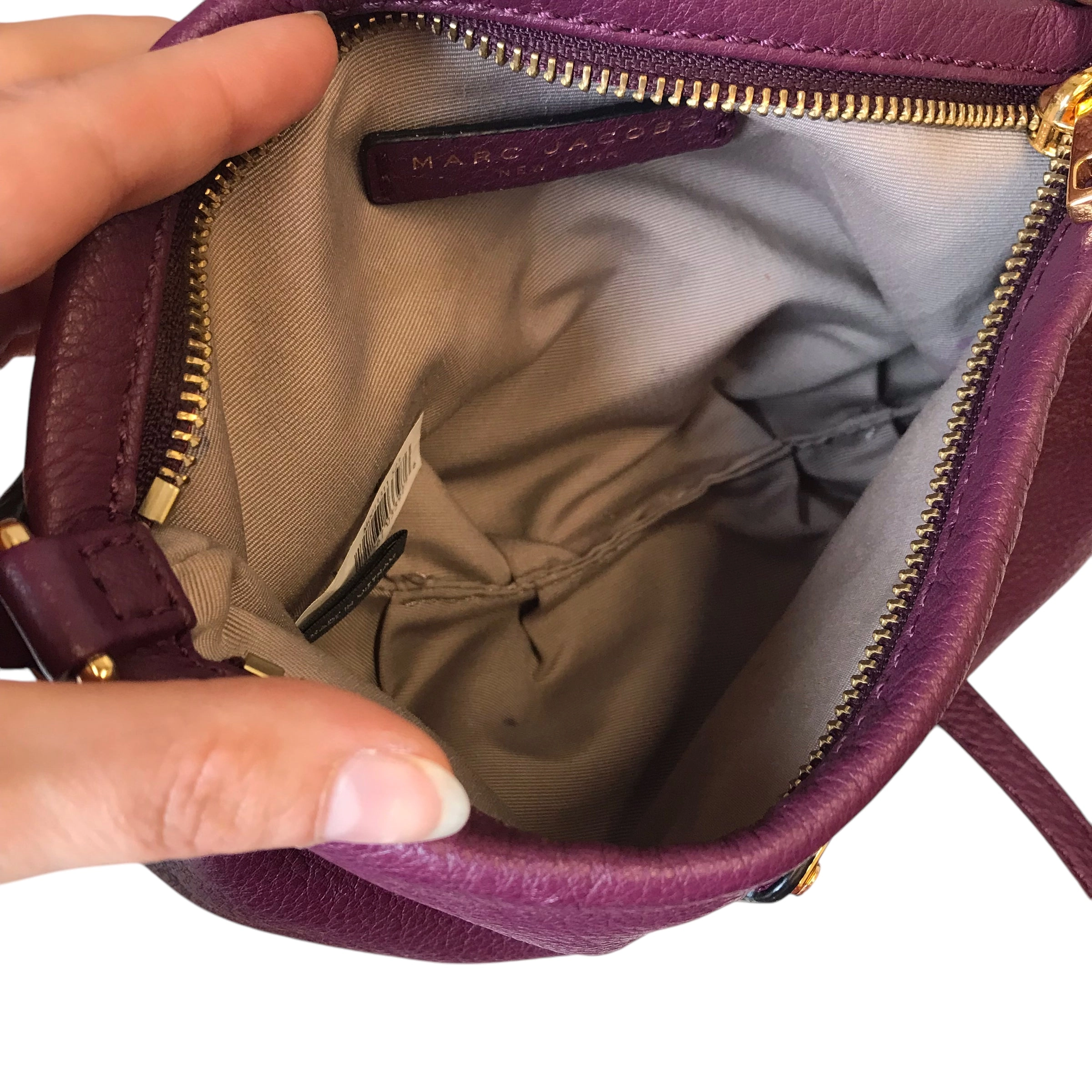 Handbag Designer By Marc Jacobs In Purple, Size:Small