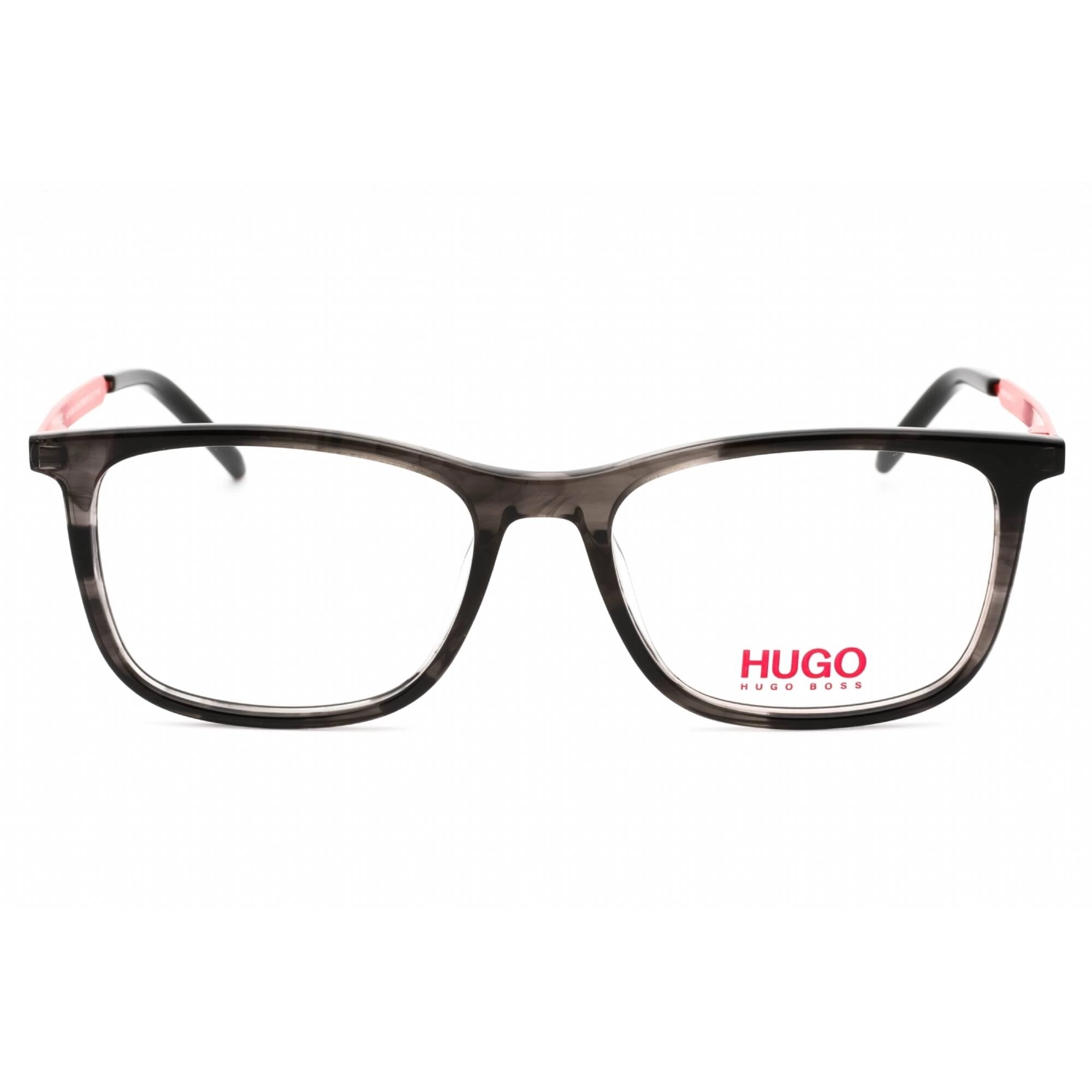Hugo Men's Eyeglasses - Striped Grey Acetate Full Rim Frame | HG 1018 SAM 0PZH 00