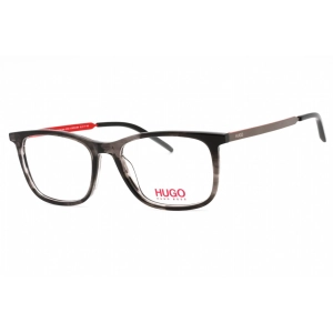 Hugo Men's Eyeglasses - Striped Grey Acetate Full Rim Frame | HG 1018 SAM 0PZH 00