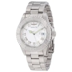 Invicta 12819 Women's Steel Bracelet Swiss Quartz Pro Diver Diamond Silver Dial Date Watch