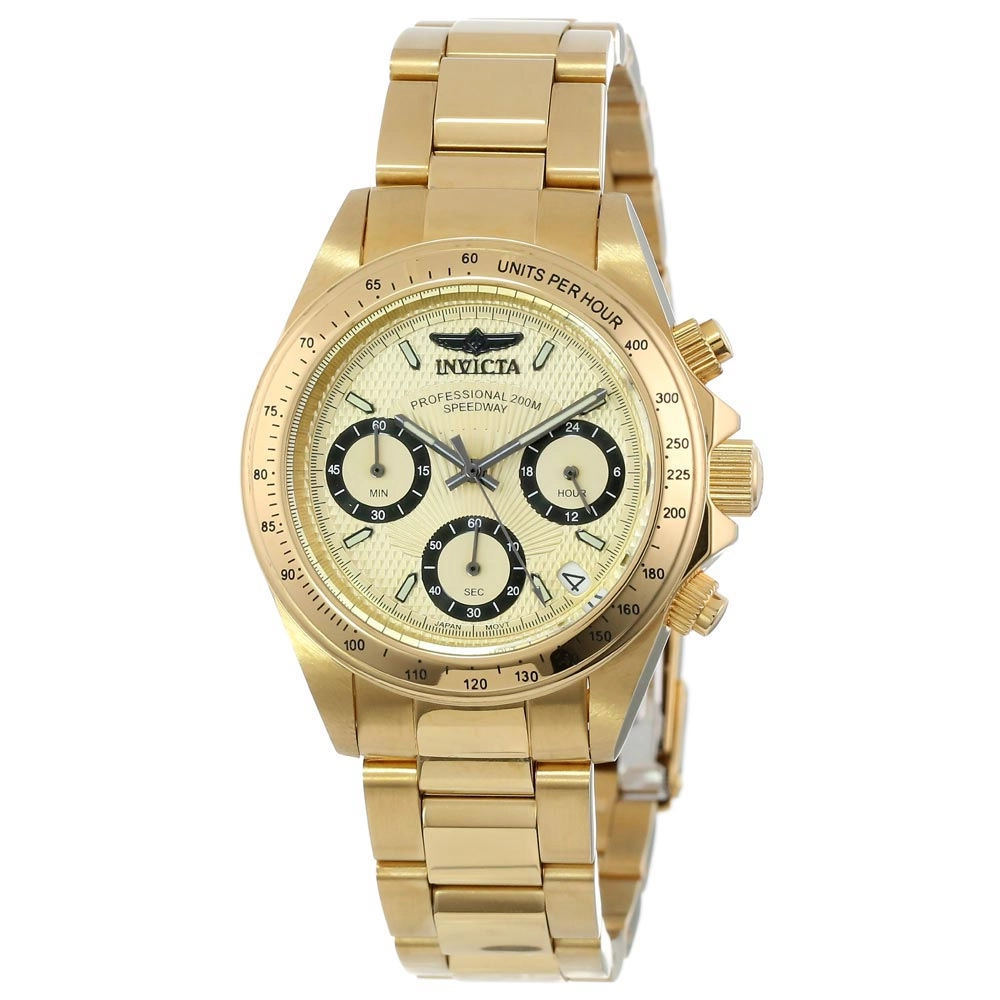 Invicta 14931 Women's Speedway Chronograph Gold Tone Dial Gold Plated Dive Watch