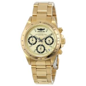 Invicta 14931 Women's Speedway Chronograph Gold Tone Dial Gold Plated Dive Watch