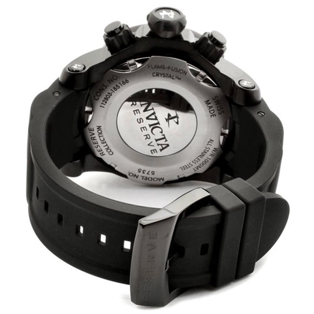Invicta 5735 Men's Subaqua Venom Reserve Orange Dial Black IP Steel Black Rubber Strap Chronograph Dive Watch