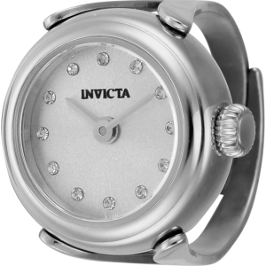 Invicta Women's Ring Watch - Mini Quartz Stainless Steel Case Silver Dial | 44480