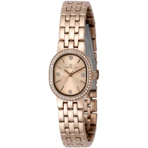 Invicta Women's Watch - Angel Crystal Quartz Rose Gold Dial Steel Bracelet | 48137