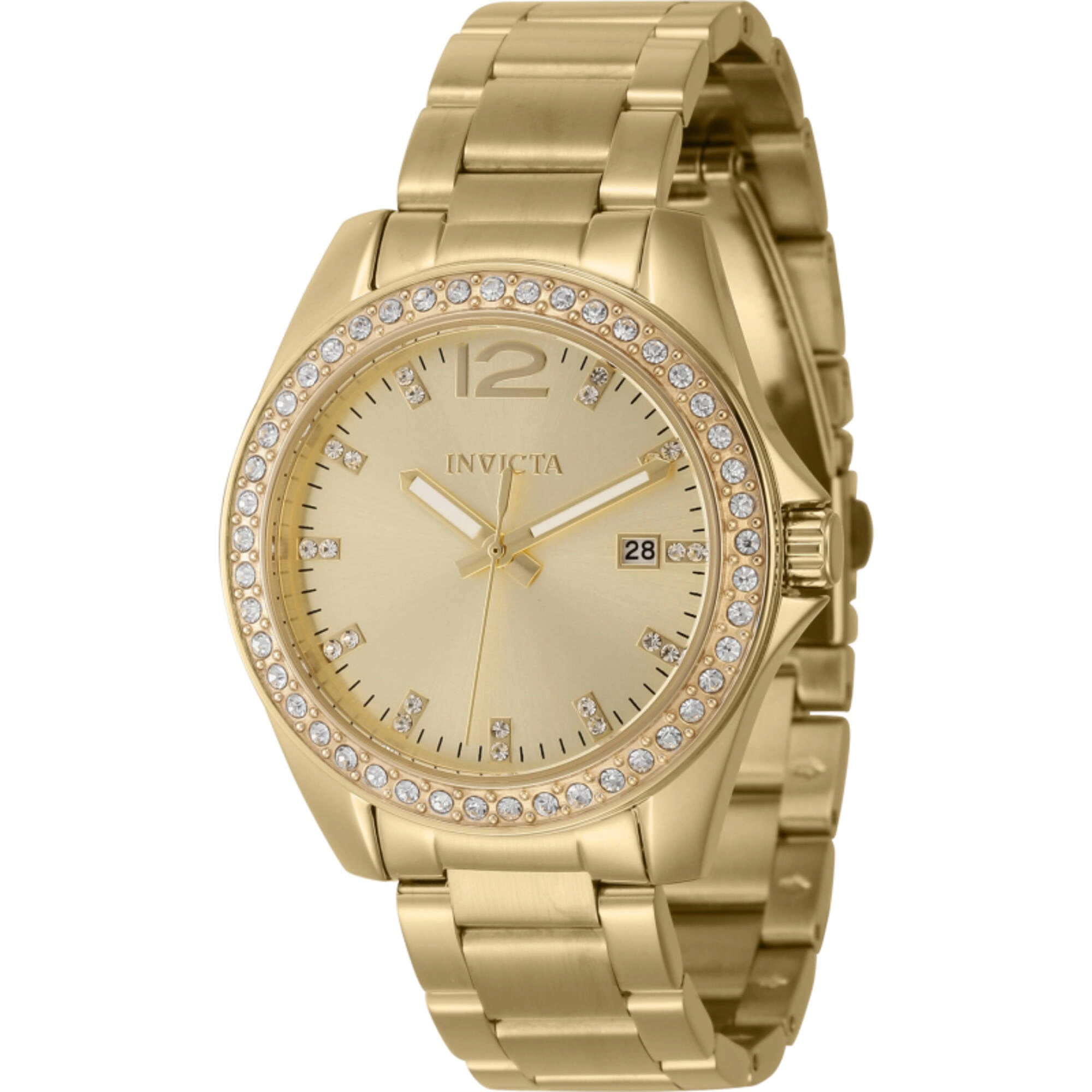 Invicta Women's Watch - Angel Quartz Gold Tone Dial Stainless Steel Bracelet | 44840