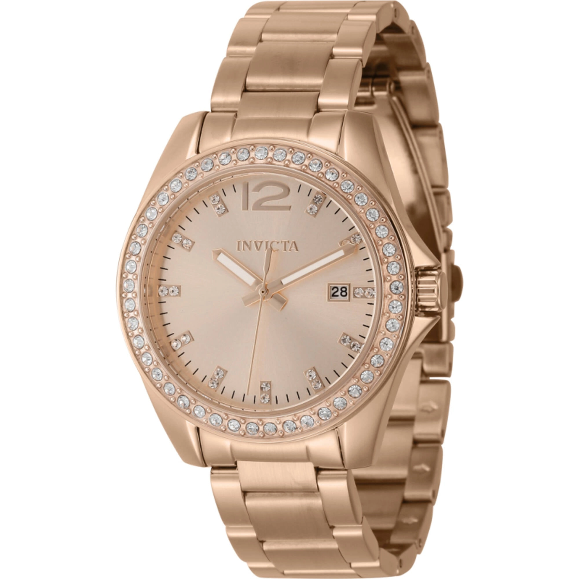 Invicta Women's Watch - Angel Quartz Rose Gold Dial Stainless Steel Bracelet | 44838