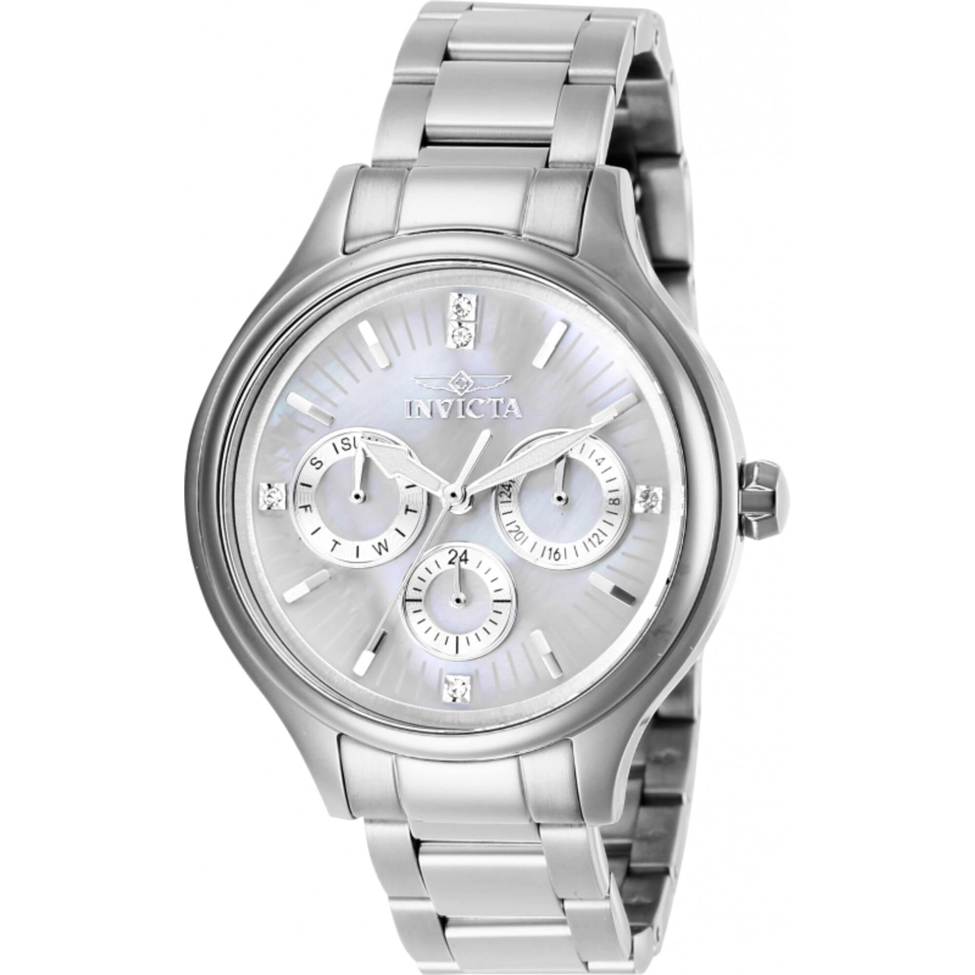 Invicta Women's Watch - Angel Quartz Silver Tone Oyster Dial Steel Bracelet | 28656