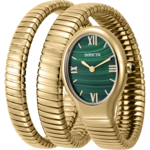 Invicta Women's Watch - Mayamar Quartz Green Dial Yellow Gold Steel Bracelet | 44976