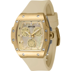 Invicta Women's Watch - Racing Champagne and MOP Gold Dial Silicone Strap | 45645