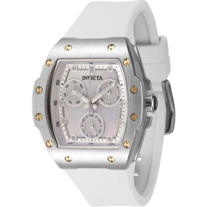 Invicta Women's Watch - Racing Mother of Pearl Dial White Rubber Strap Quartz | 45640