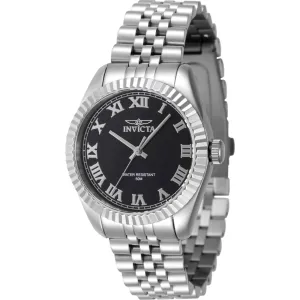 Invicta Women's Watch - Specialty Black Dial Silver Steel Bracelet Quartz | 47408