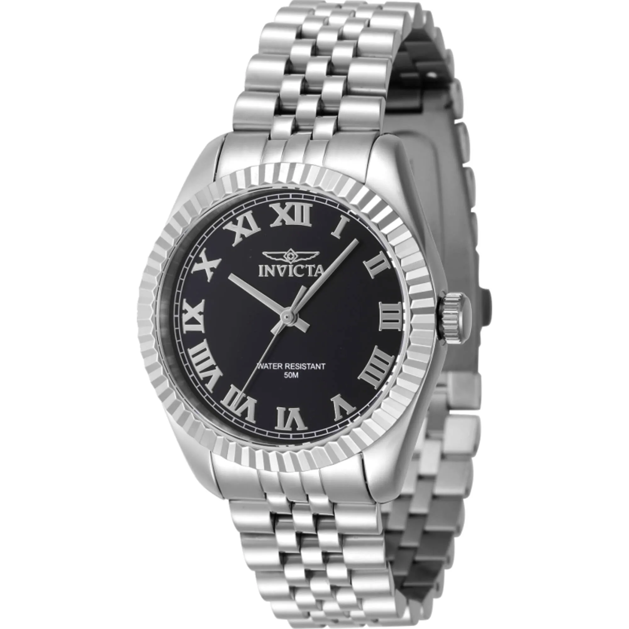 Invicta Women's Watch - Specialty Black Dial Silver Steel Bracelet Quartz | 47408